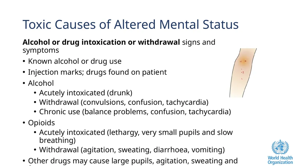 Altered Mental Status Basic Emergency Care Course - slide 46 of 77