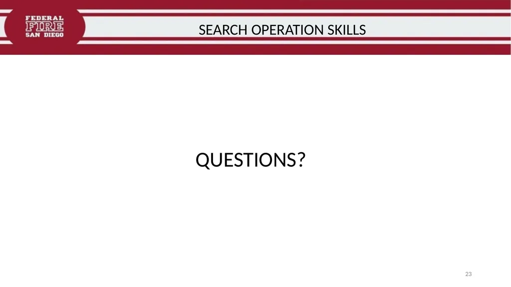 PRIMARY & SECONDARY SEARCH PROCEDURES FFDSD - slide 23 of 24