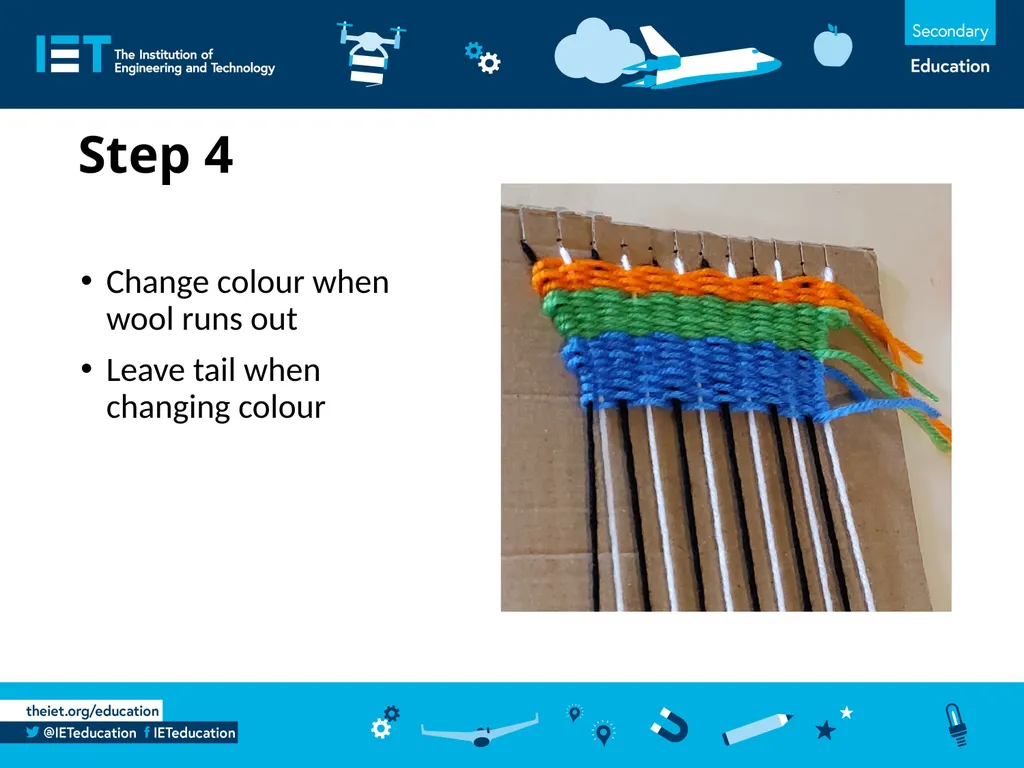 Wonderful Weaving Using wool to make a woven - slide 6 of 14