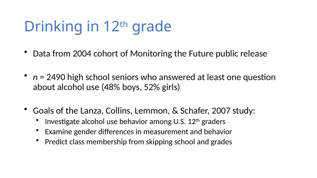 An Introduction to Latent Class Analysis (LCA) - slide 10 of 33