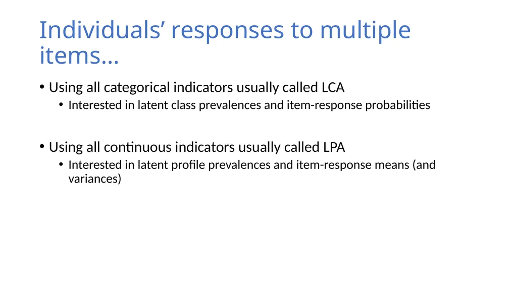 An Introduction to Latent Class Analysis (LCA) - slide 22 of 33