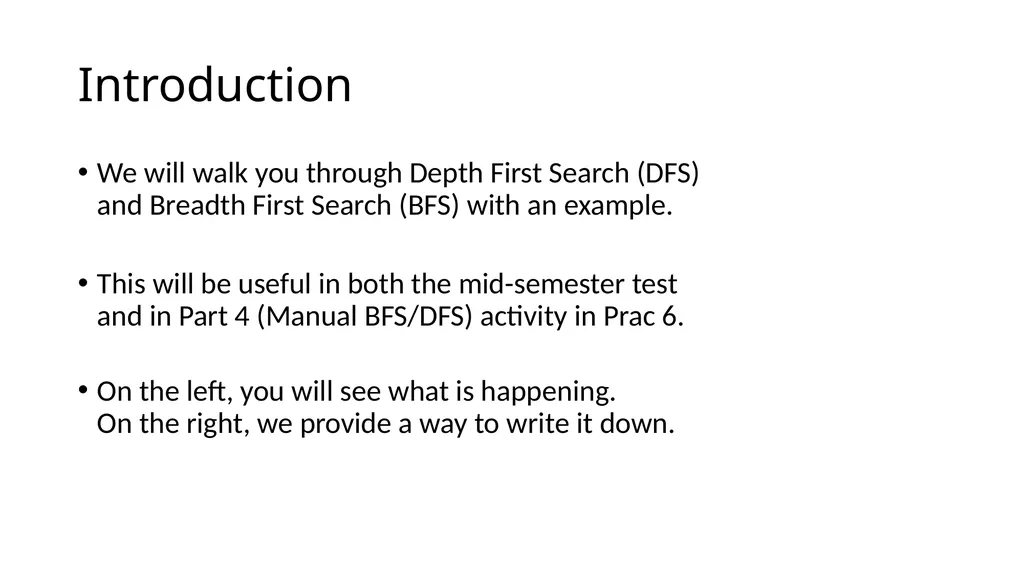 ComSSA DSA Revision Depth First and Breadth First - slide 2 of 51