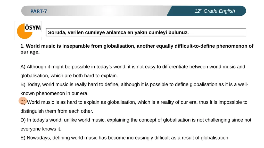 ENGLISH PREPERATION FOR UNIVERSITY ENTRANCE EXAM - slide 2 of 14