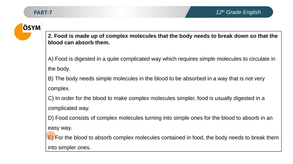 ENGLISH PREPERATION FOR UNIVERSITY ENTRANCE EXAM - slide 3 of 14