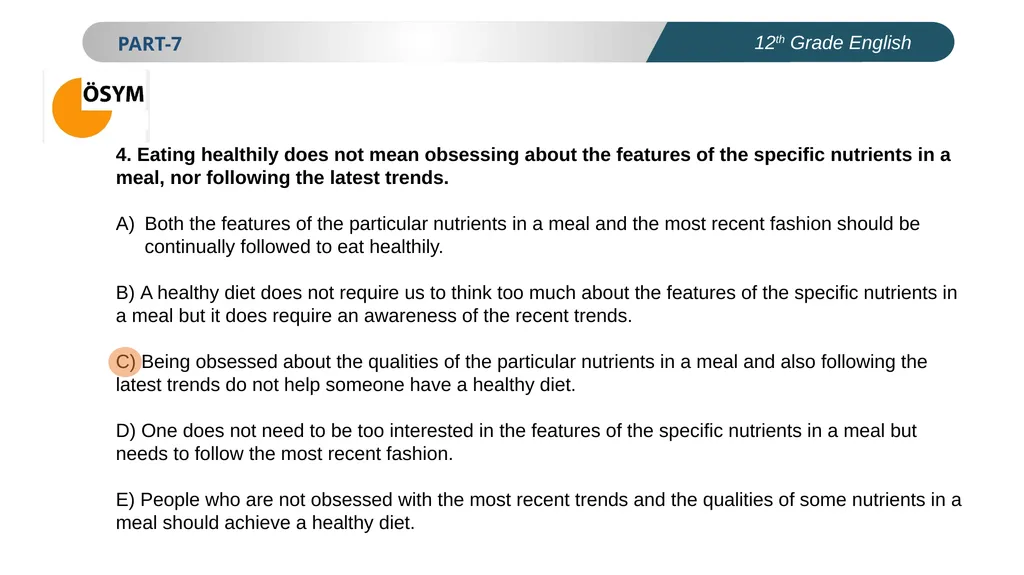 ENGLISH PREPERATION FOR UNIVERSITY ENTRANCE EXAM - slide 5 of 14