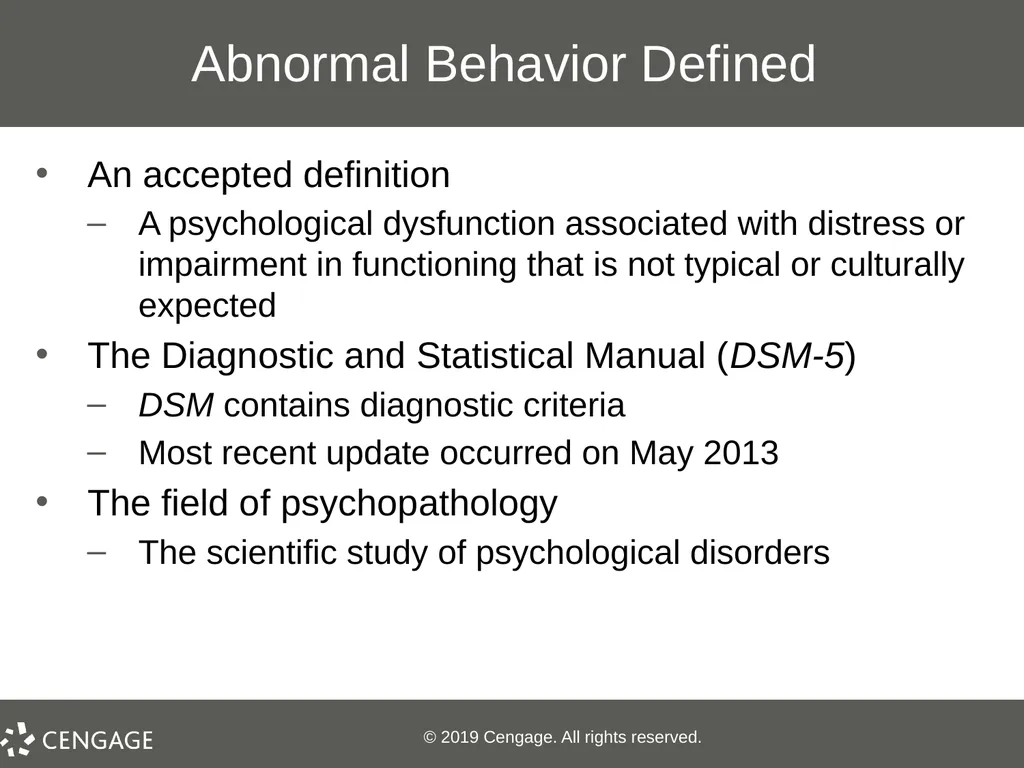 Essentials of Abnormal Psychology Eighth Edition - slide 7 of 39