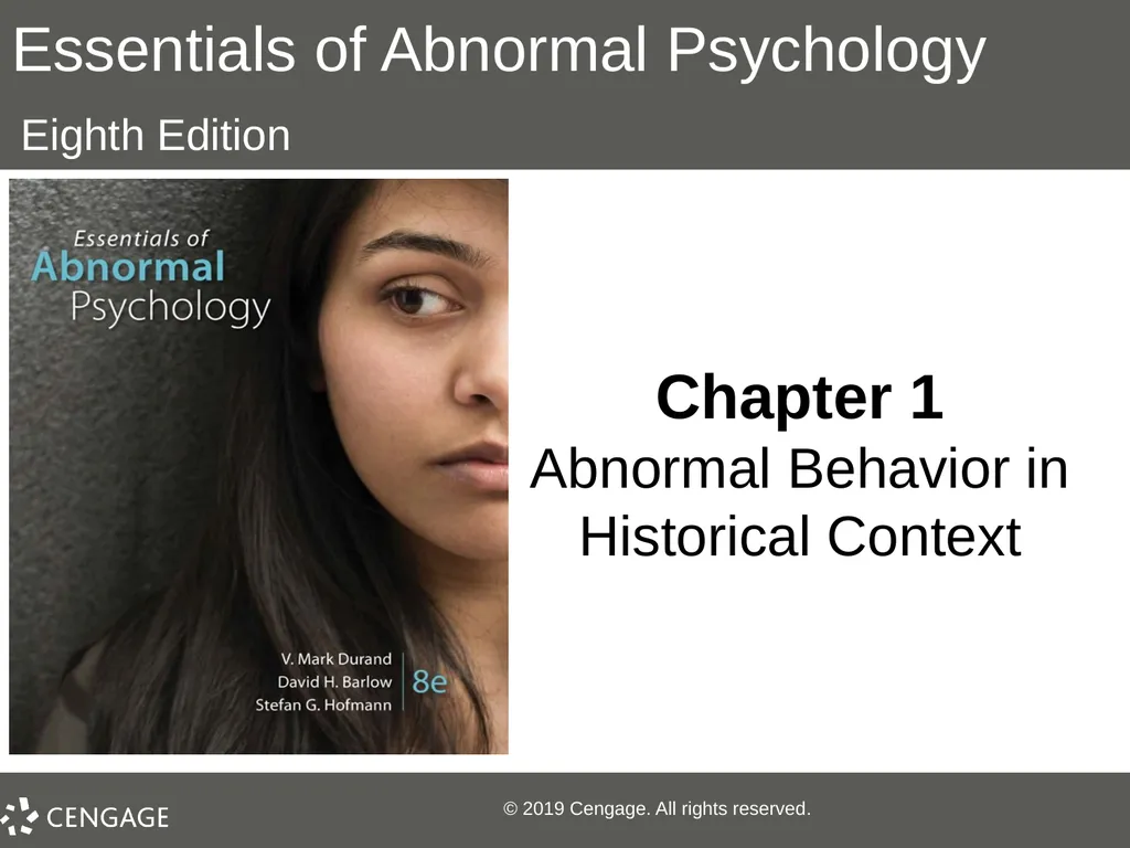 Essentials of Abnormal Psychology Eighth Edition - slide 1 of 39