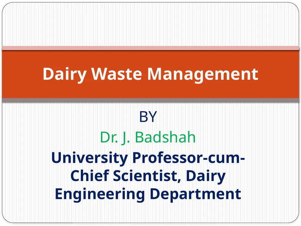 BY Dr. J. Badshah University Professor-cum-Chief - slide 1 of 8