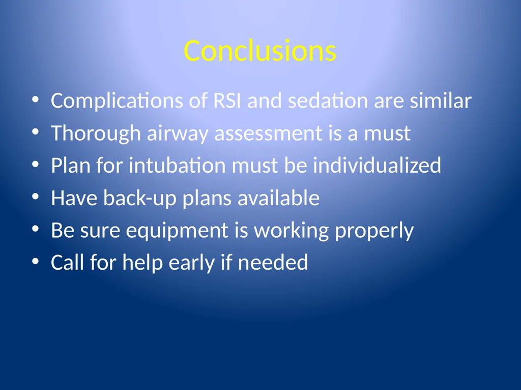 Complications of Rapid Sequence Induction and - slide 35 of 35