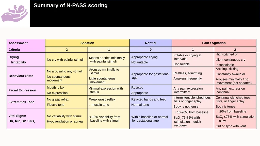 A practical guide on how to use the Neonatal Pain, - slide 20 of 25