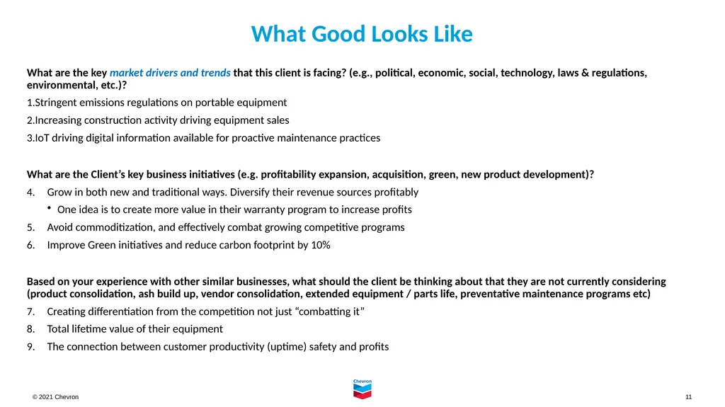 Account Planning for Chevron Lubricant Marketers - slide 11 of 18