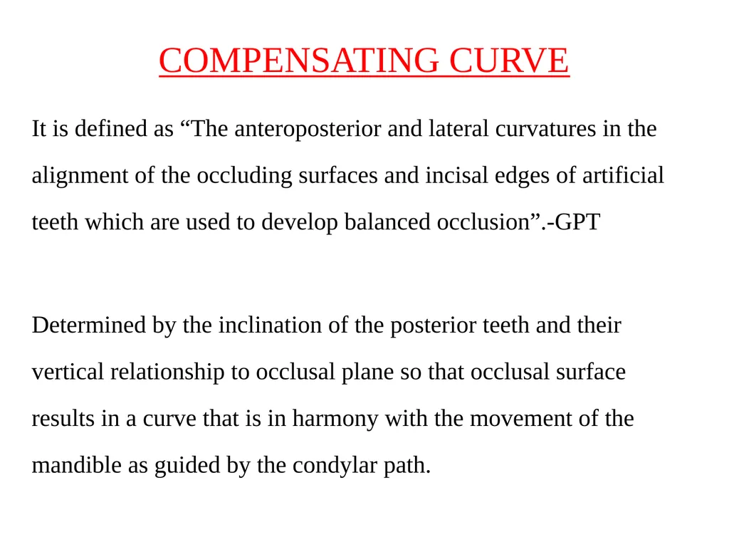 BALANCED OCCLUSION DEPARTMENT OF PROSTHODONTICS, - slide 25 of 41