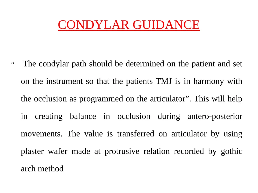 BALANCED OCCLUSION DEPARTMENT OF PROSTHODONTICS, - slide 17 of 41