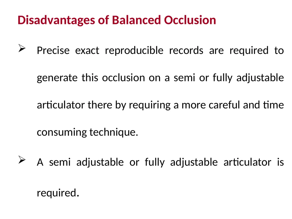 BALANCED OCCLUSION DEPARTMENT OF PROSTHODONTICS, - slide 36 of 41