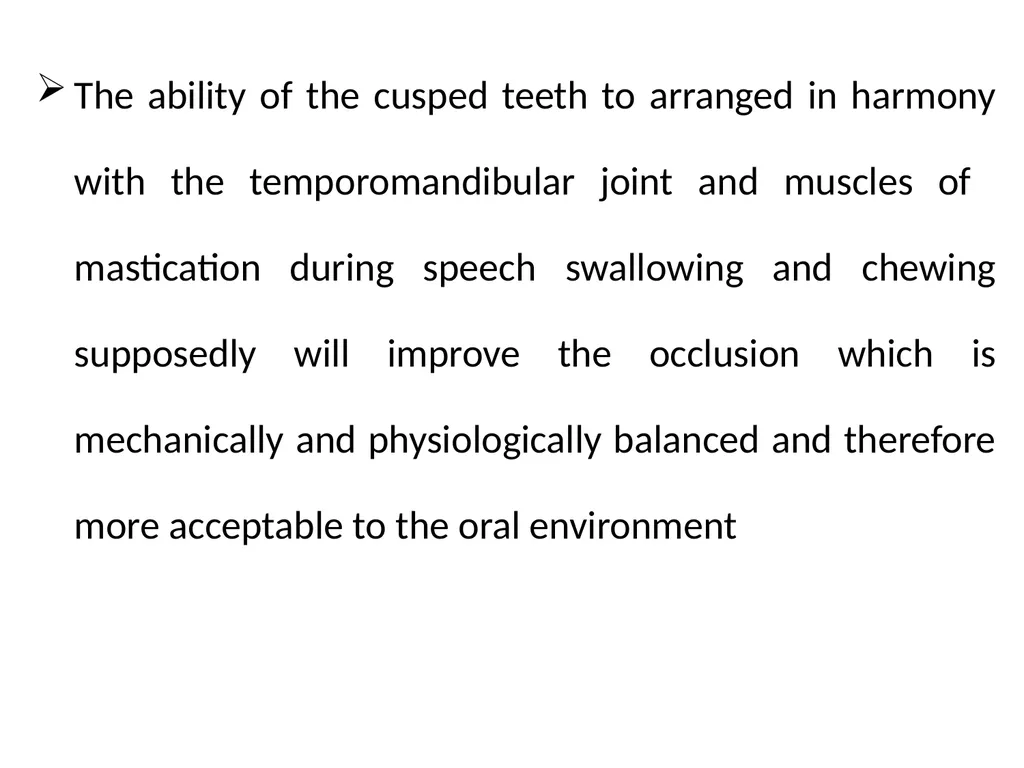 BALANCED OCCLUSION DEPARTMENT OF PROSTHODONTICS, - slide 34 of 41
