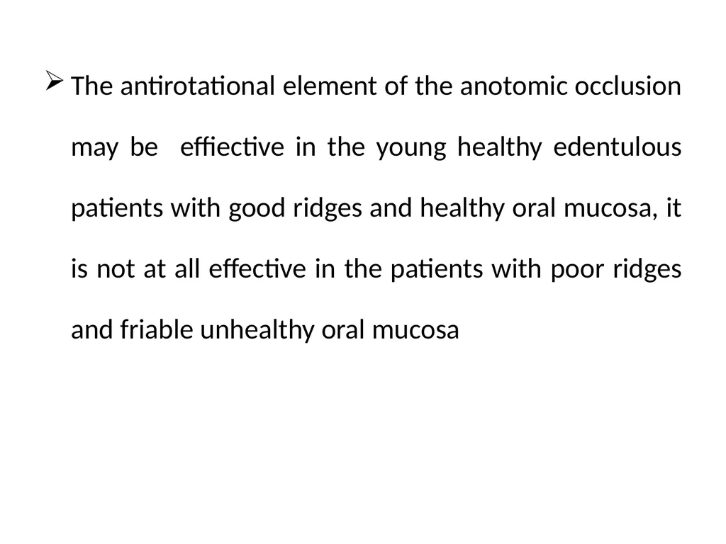 BALANCED OCCLUSION DEPARTMENT OF PROSTHODONTICS, - slide 40 of 41