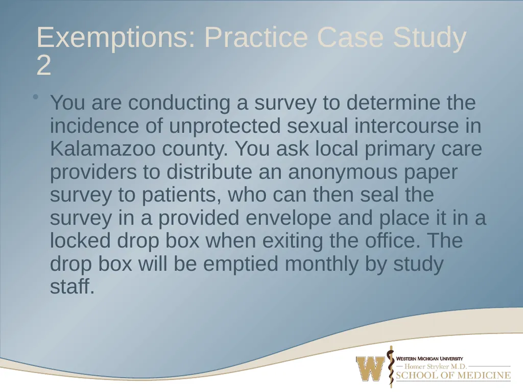 What’s Your Study? Navigating IRB Submission Forms - slide 29 of 52