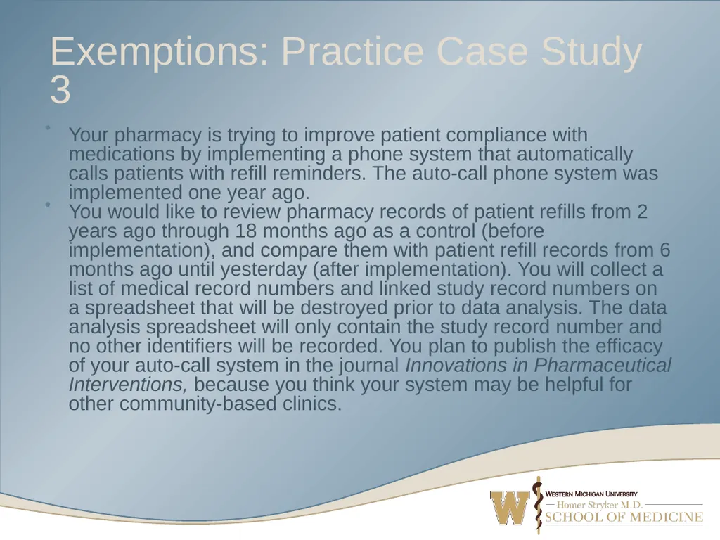 What’s Your Study? Navigating IRB Submission Forms - slide 33 of 52
