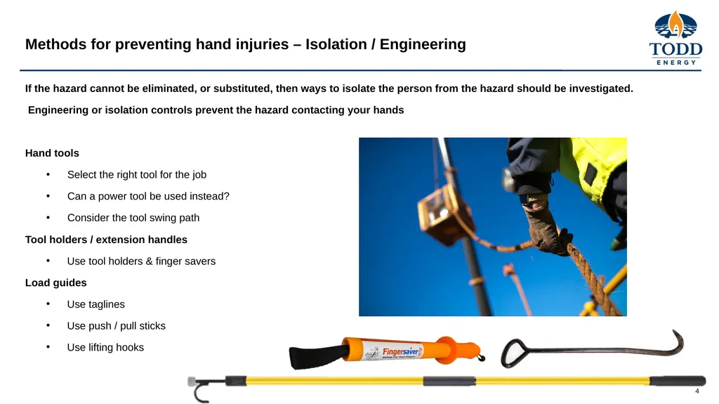 Hand Safety Todd Energy Dangers to Fingers and - slide 4 of 6