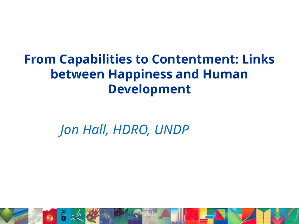 From Capabilities to Contentment: Links between - slide 1 of 16