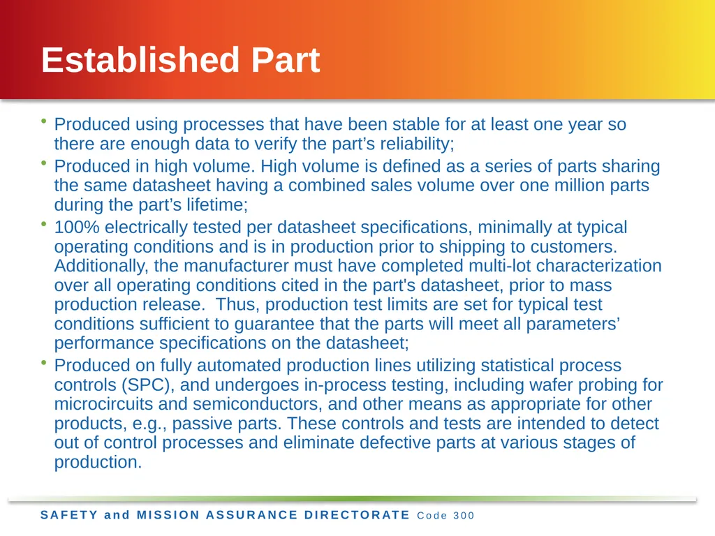 Jesse Leitner, Chief SMA Engineer, NASA GSFC Jesse - slide 9 of 39
