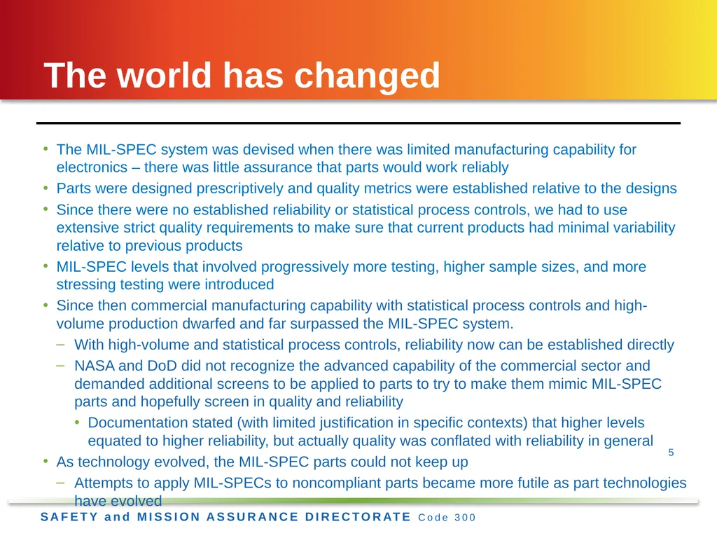 Jesse Leitner, Chief SMA Engineer, NASA GSFC Jesse - slide 5 of 39