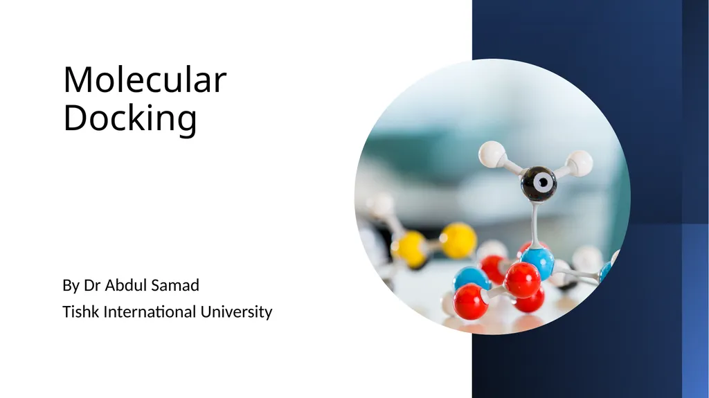 Molecular Docking By Dr Abdul Samad Tishk - slide 1 of 13