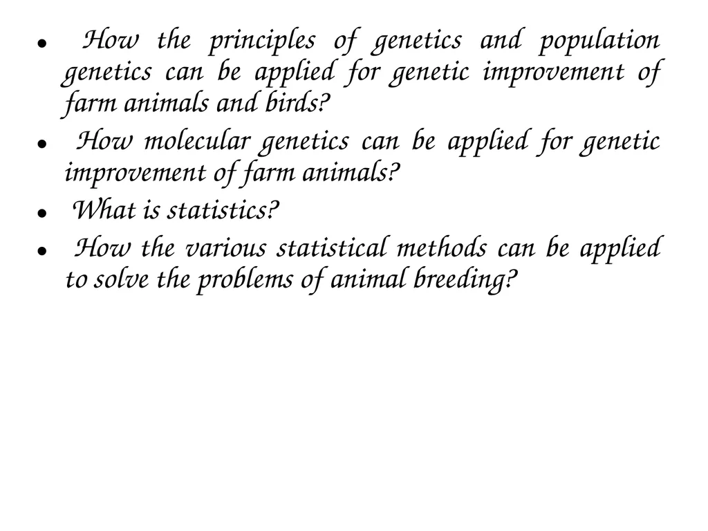 ANIMAL GENETICS & BREEDING Theory Introduction Dr - slide 4 of 16