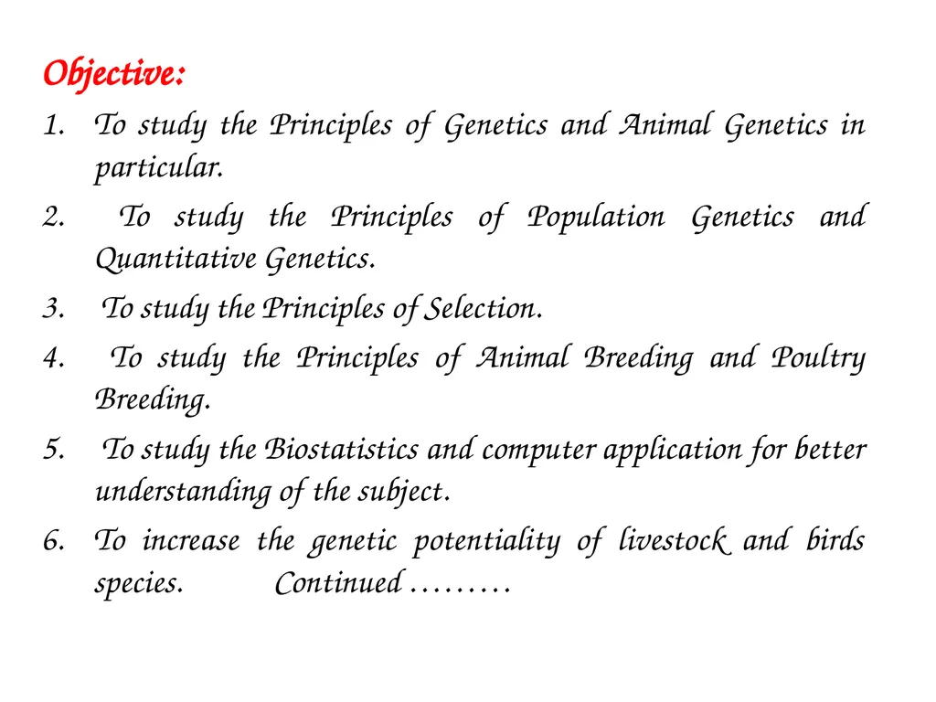 ANIMAL GENETICS & BREEDING Theory Introduction Dr - slide 12 of 16