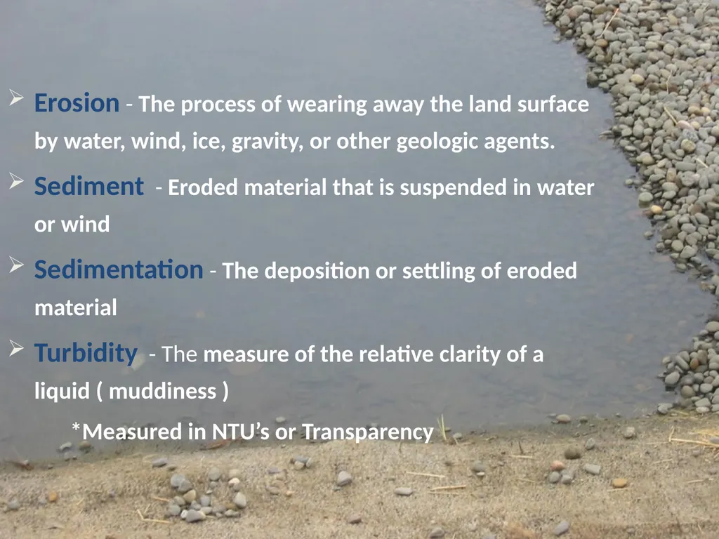 EROSION & SEDIMENTATION PROCESSES Photo by NASA - slide 5 of 28
