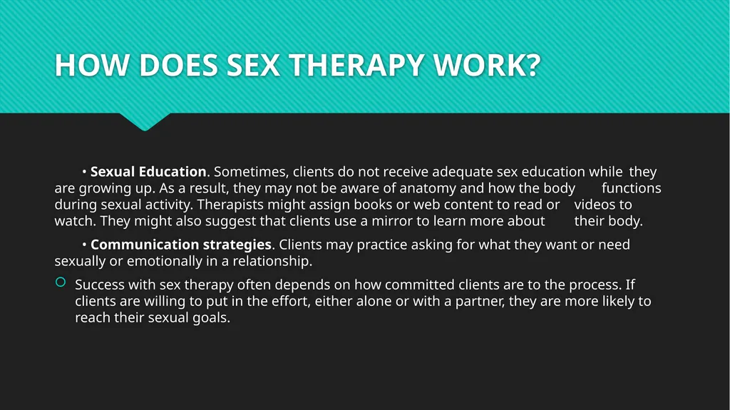 SEX THERAPY MODULE 1 BASIC CERTIFICATION CLASS - slide 29 of 37