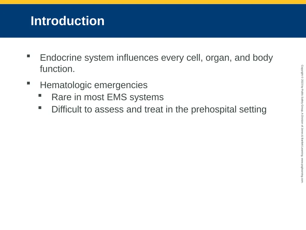Endocrine and Hematologic Emergencies CHAPTER 21: - slide 5 of 67