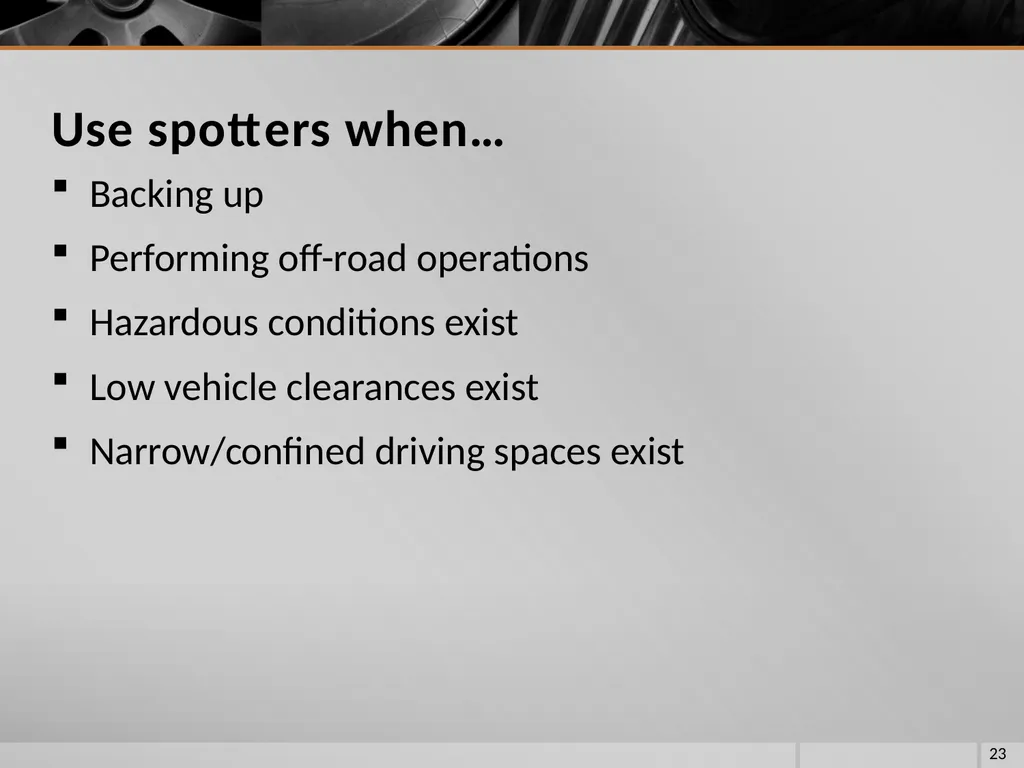 FIRE VEHICLE DRIVER ORIENTATION (BL-300) - slide 23 of 85
