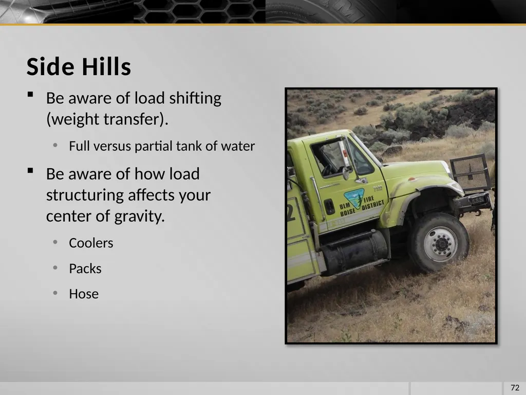 FIRE VEHICLE DRIVER ORIENTATION (BL-300) - slide 72 of 85