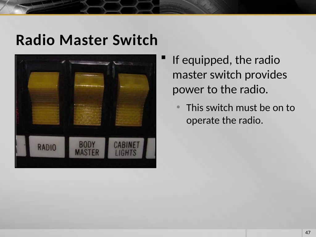 FIRE VEHICLE DRIVER ORIENTATION (BL-300) - slide 47 of 85