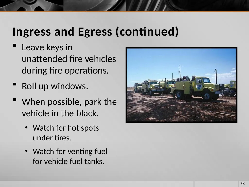 FIRE VEHICLE DRIVER ORIENTATION (BL-300) - slide 38 of 85