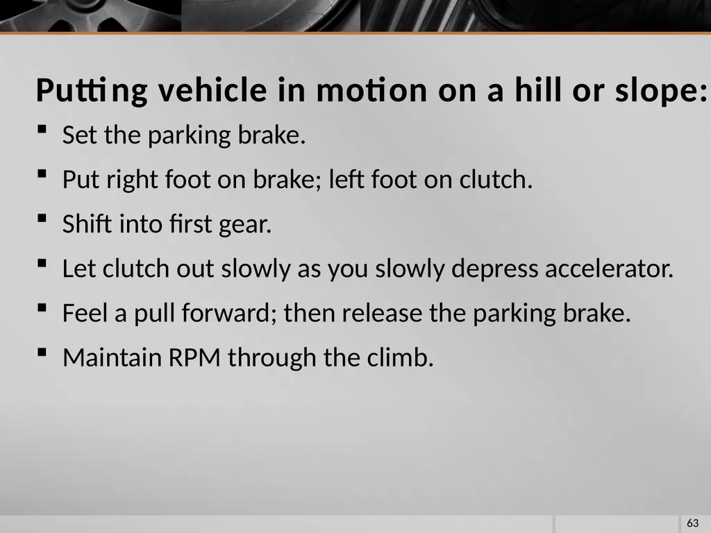 FIRE VEHICLE DRIVER ORIENTATION (BL-300) - slide 63 of 85