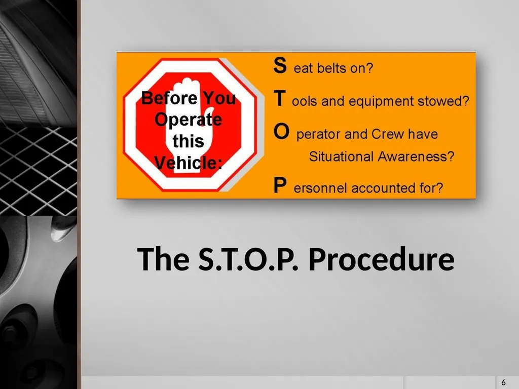 FIRE VEHICLE DRIVER ORIENTATION (BL-300) - slide 6 of 85