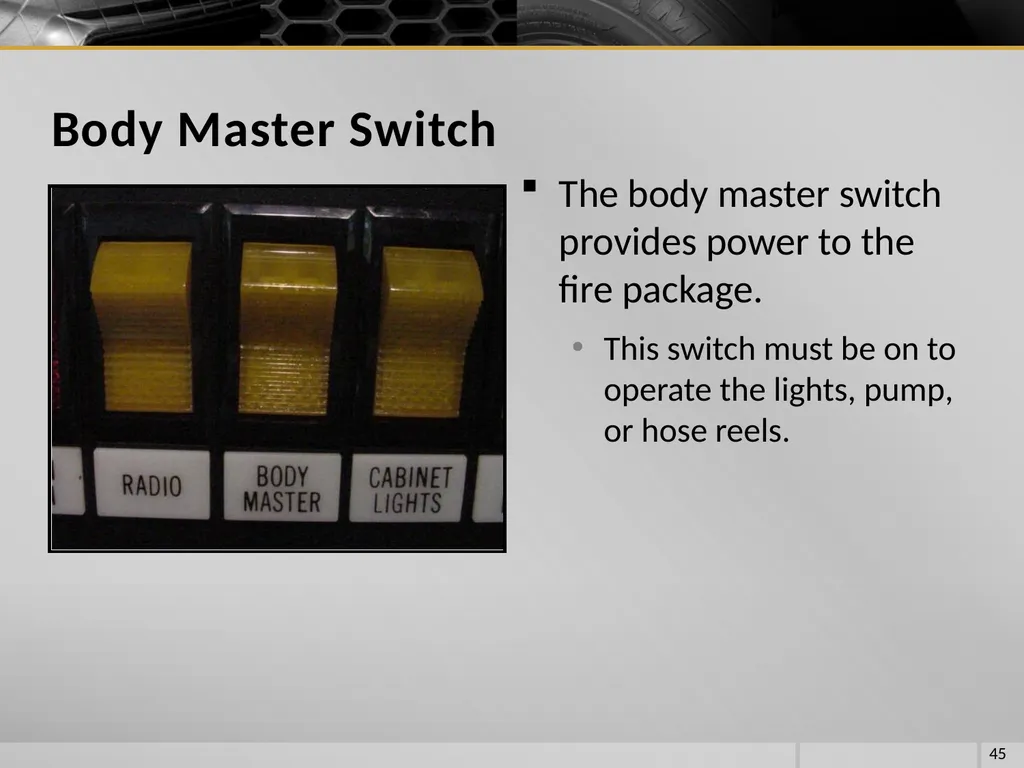FIRE VEHICLE DRIVER ORIENTATION (BL-300) - slide 45 of 85