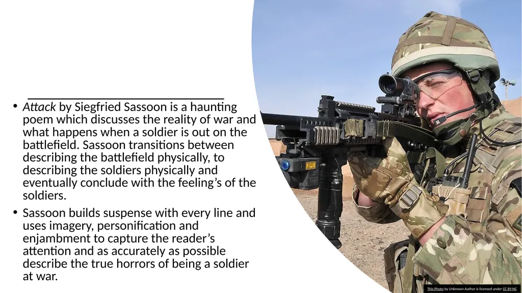 Attack / Going Over the Top Siegfried Sassoon - slide 3 of 12