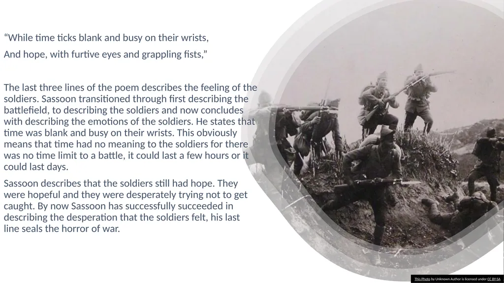 Attack / Going Over the Top Siegfried Sassoon - slide 10 of 12