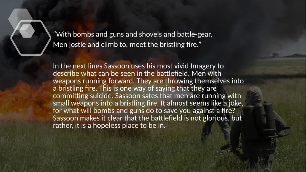 Attack / Going Over the Top Siegfried Sassoon - slide 8 of 12