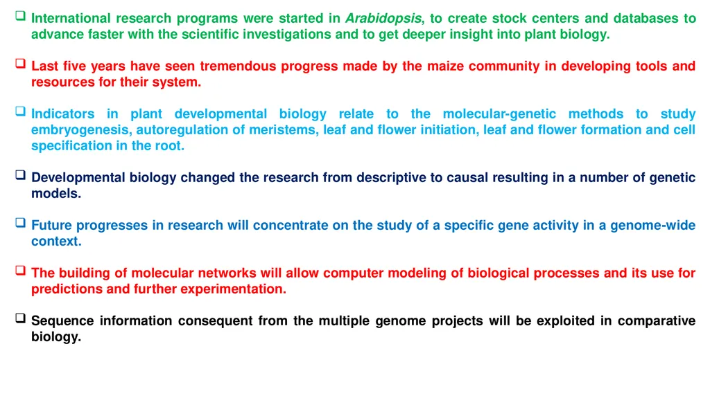 MODEL PLANT SYSTEM Learning objectives After this - slide 7 of 13