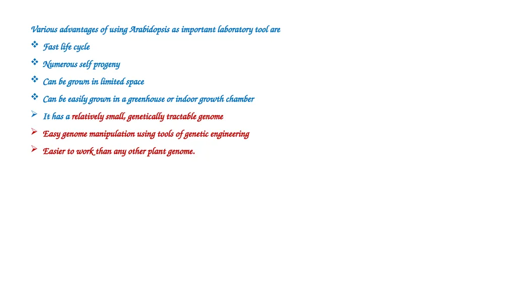 MODEL PLANT SYSTEM Learning objectives After this - slide 9 of 13