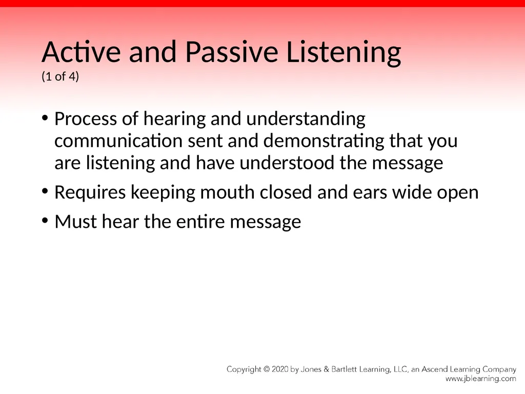 Chapter 4 Communication Skills Objectives Identify - slide 25 of 85