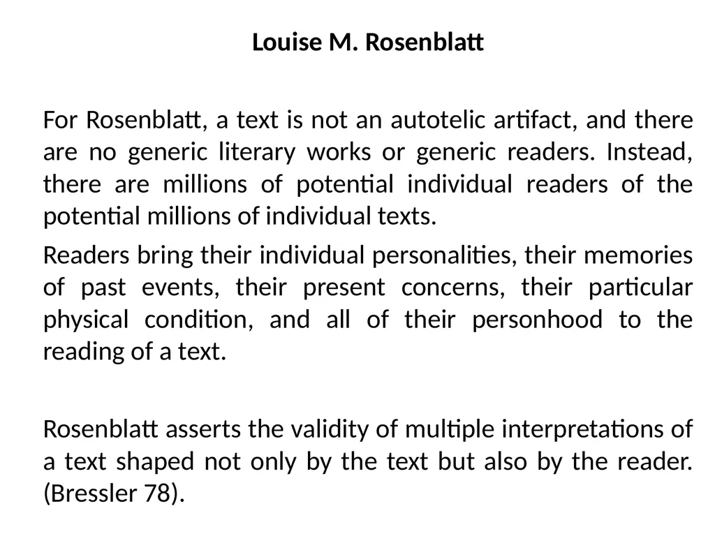 READER-RESPONSE CRITICISM Literary and Critical - slide 19 of 85