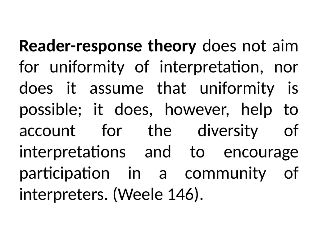 READER-RESPONSE CRITICISM Literary and Critical - slide 84 of 85