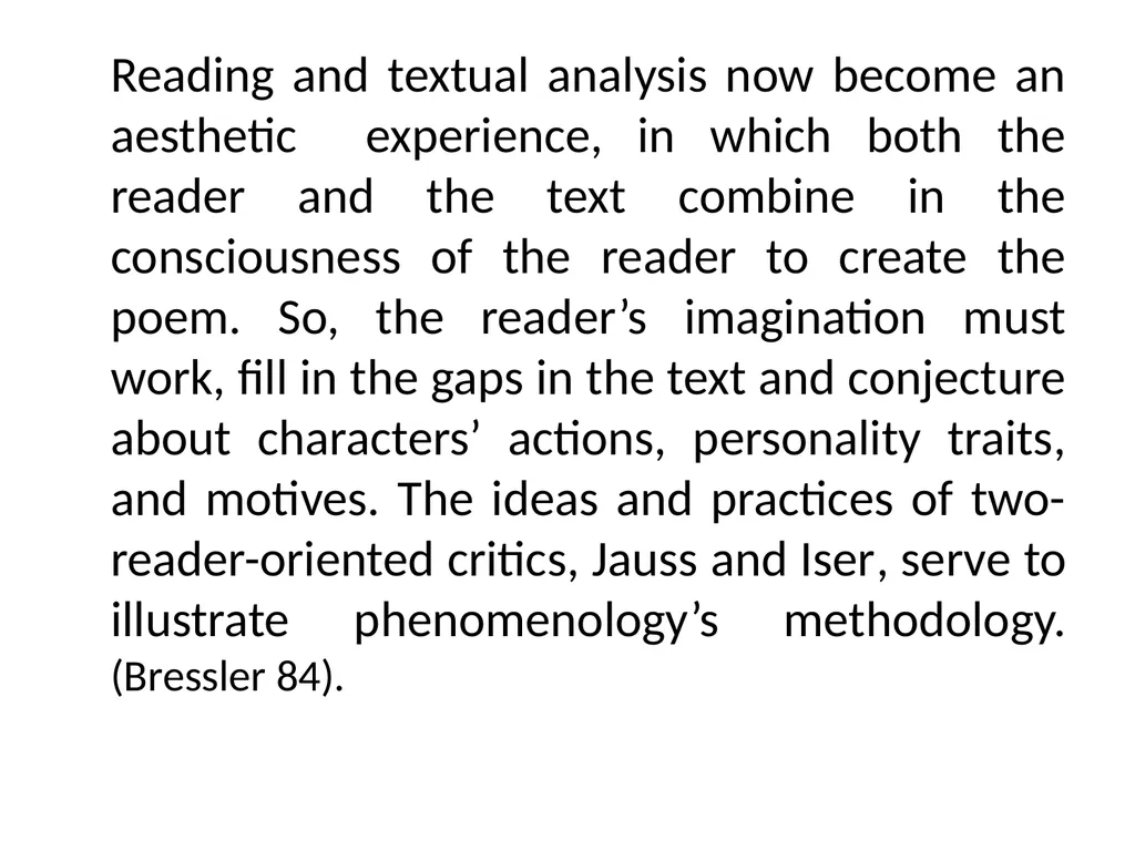 READER-RESPONSE CRITICISM Literary and Critical - slide 34 of 85
