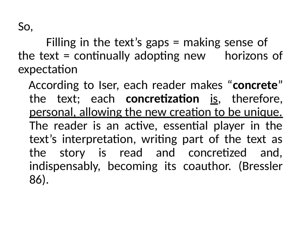 READER-RESPONSE CRITICISM Literary and Critical - slide 38 of 85