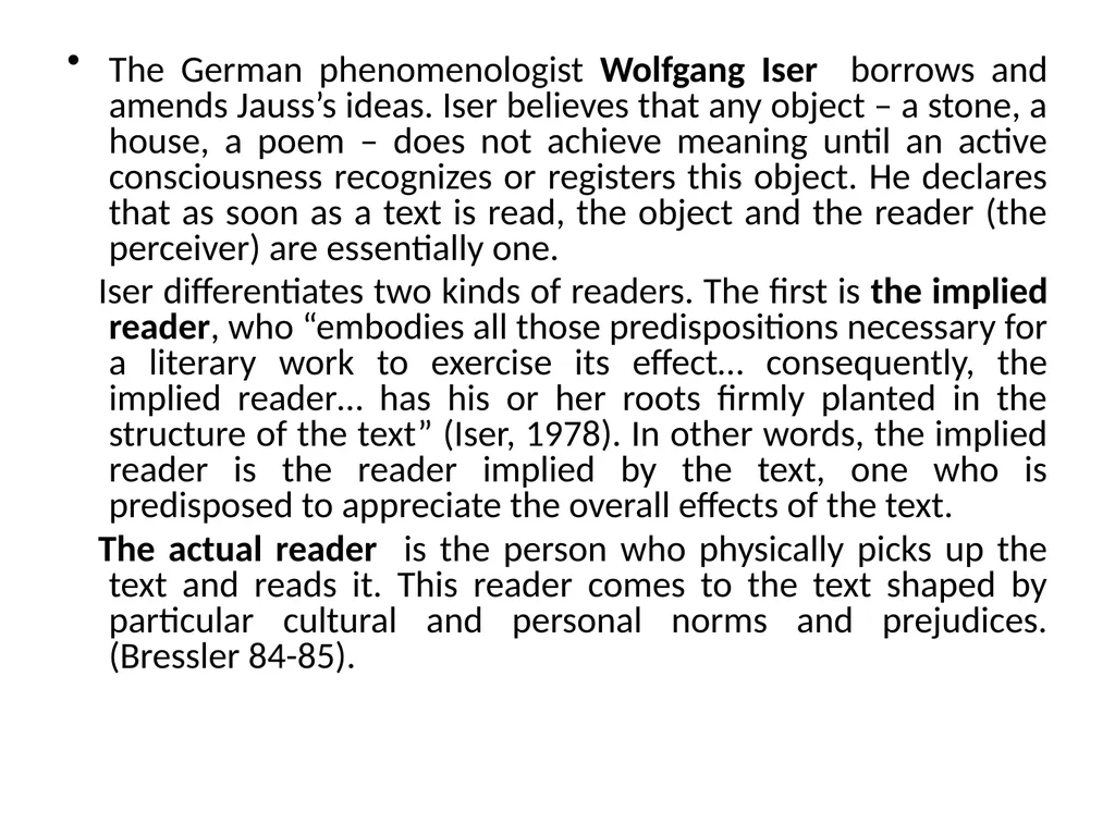 READER-RESPONSE CRITICISM Literary and Critical - slide 36 of 85